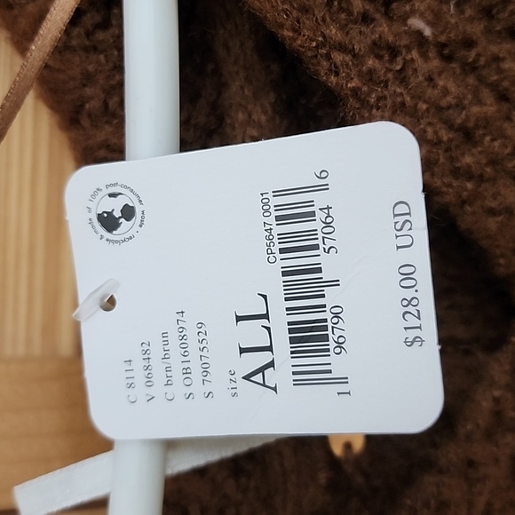 Free People knit hooded poncho NWT - Picture 3 of 9